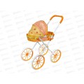 Коляска для кукол 3109592 (металл) складная, большие колеса, в пакете Коляска для кукол 3109592 (металл) складная, большие колеса, в пакете