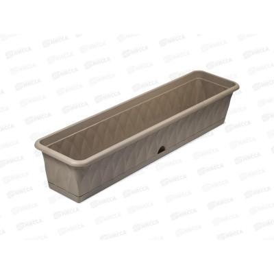 Ящик д/раст.Сиена 93см с поддоном Серый С175-03-СЕР