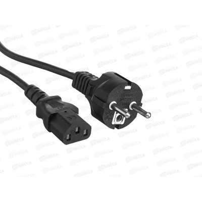 Шнур сетевой REXANT СЕЕ7/7(Schuko)–IEC320 C13 3x1мм 10А 3м, 04-2739