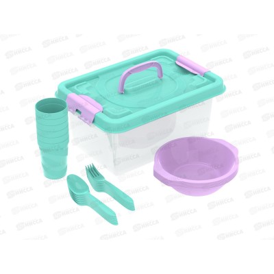 Набор посуды для пикника №6 &quotВояж&quot (6 персон, 25пр.) АП 188