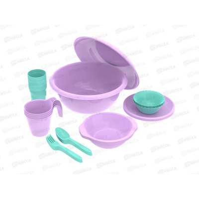 Набор посуды для пикника №8 &quotВыходные&quot (4 персоны, 30пр.) АП 183