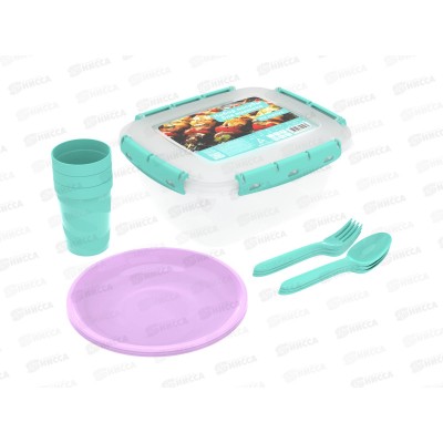 Набор посуды для пикника №10 &quotНа троих&quot (3 персоны, 13пр.) АП 194