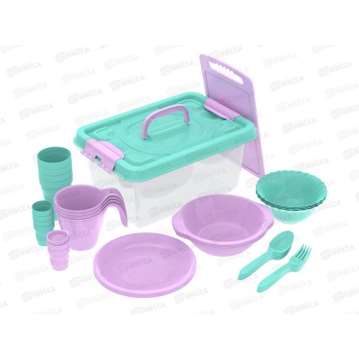 Набор посуды для пикника №18 &quotДружная семья-2&quot (4 пер. 36пр.) АП 777