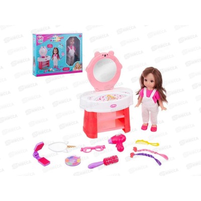 Набор "Модница" "Girl's club" IT109911 кукла 30см, трюмо, в/к 47*33*9 Набор "Модница" "Girl's club" IT109911 кукла 30см, трюмо, в/к 47*33*9