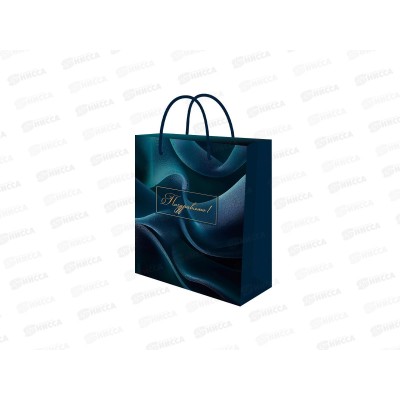 Пакет подарочный MI 11,5х14,5х6см Metal Wave, ППК-7875*12