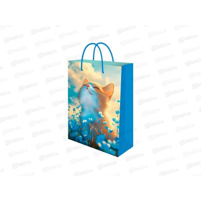 Пакет подарочный MI 14х20х6,5см Весенний котик, ППК-7079  *12