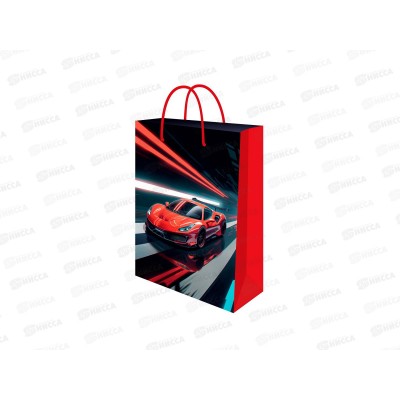 Пакет подарочный MI 14х20х6,5см Спорт-авто, ППК-7078  *12