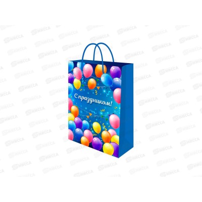 Пакет подарочный MI 14х20х6,5см Воздушное поздрав, ППК-7083  *12