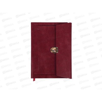 Ежедневник Darvish  100л. к/з, c карманом,красная DV-16006C