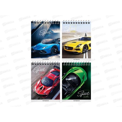 Блокнот 40л АКАД А6 кл. Sport cars  ЕАС-15421/2 *15/180