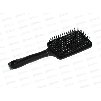 Расческа GT Массажная с ручкой 25,6см квадрат черный пластик *48