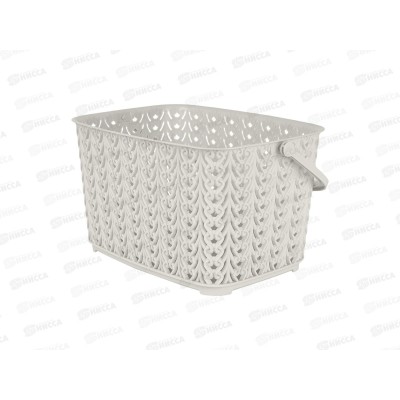 Корзина 3л &quotМеланж&quot универсальная с ручкой молочный туман РТ408610048 *10