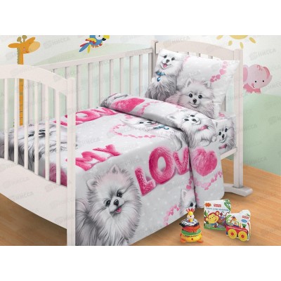 КПБ детский бязь Шпицы 150*100