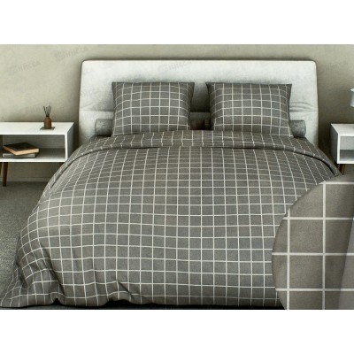 КПБ 2,0сп бязь с европростыней №200 Таттерсол Серо-бежевый КПБ 2,0сп бязь с европростыней №200 Таттерсол Серо-бежевый