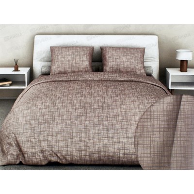 КПБ 2,0сп бязь с европростыней №343 Контур Бежевый