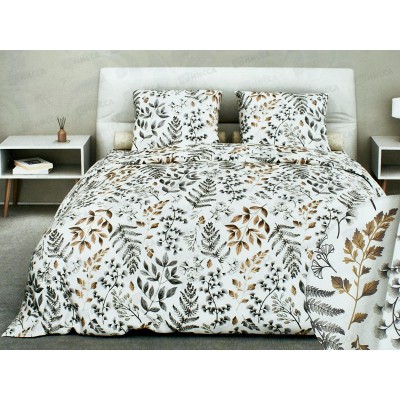 КПБ 2,0сп бязь с европростыней №392 Листопад Серый КПБ 2,0сп бязь с европростыней №392 Листопад Серый