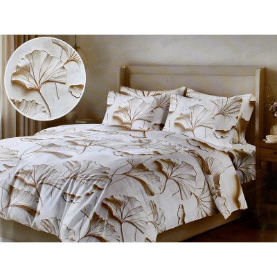 КПБ 2,0 сп PANDORA полисатин с евро простыней 5D Цветочный веер