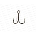 Крючок KOI &quotSLENDER ROUND TREBLE&quot размер 20 (INT) цвет BN тройник (5шт) KH3236-20BN