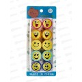 Набор штампиков 10шт 2,5см Смайлики уп1/480шт Р21525-3