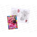 Раскраска А5 (картон обл, 16стр, блок 80гр/м2) Цветы JY-A 008