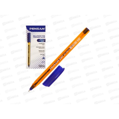 Ручка шар. Pensan треуг.син.2307 *12