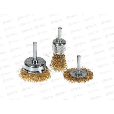 Набор щеток для дрели 3шт (50мм+2чашки 25-50мм со шпильками) 216-000