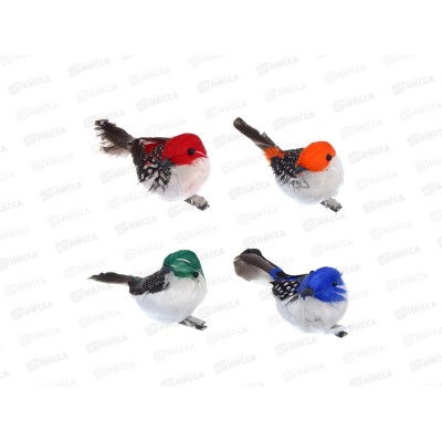 Птица на прищепке 14*4см перо 153-198 тм INBLOOM  г *12