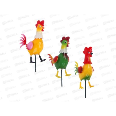 Штекер фигурка декор "Петушок" на мет. стержне 11*7*60см, 153-210 г Штекер фигурка декор "Петушок" на мет. стержне 11*7*60см, 153-210 г
