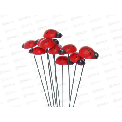 Штекер фигурка декор "Божья коровка" набор 10шт, 25см на мет. стержне, 153-212 г Штекер фигурка декор "Божья коровка" набор 10шт, 25см на мет. стержне, 153-212 г