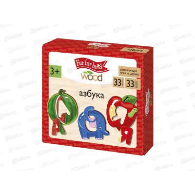 Игра-пазл развивающая &quotАзбука деревянная&quot Far far land Wood, 06030