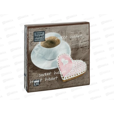 Салфетки 3сл 20л 33*33 Art Bouquet Сладкое сердце,37922*12
