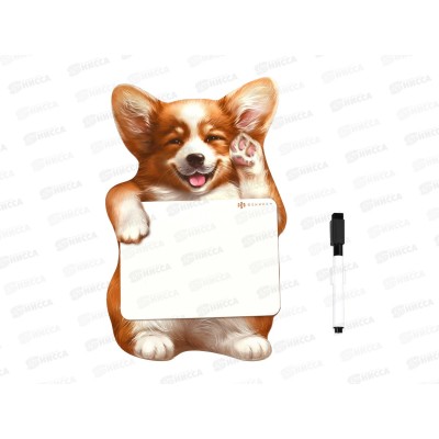 Доска магнитная ФЕН с полем д/рис.,Веселый корги,165*265мм. 69335 *10