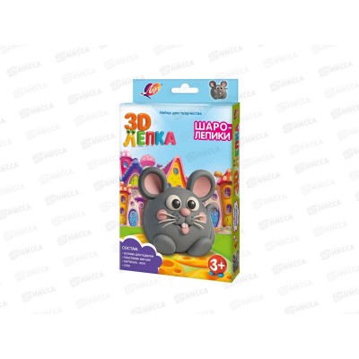 Набор д/лепки Луч Шаролепики. Мышка. с пластилином 35С 2328-08 *16