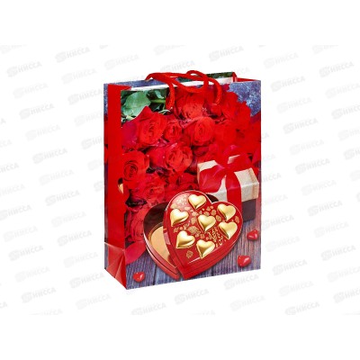 Пакет бумажный 18*24 Сердца Р10738-19 *12