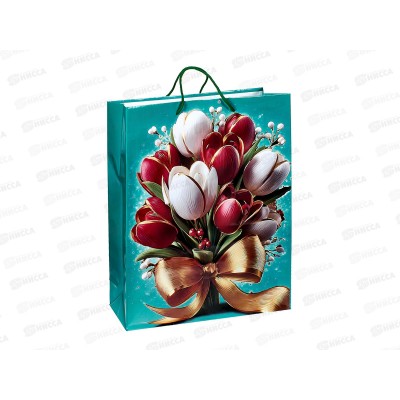 Пакет бумажный 32*44 Тюльпаны Р10738-7 *12