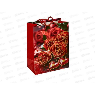 Пакет бумажный люкс 18*23 Розы 9106S *12