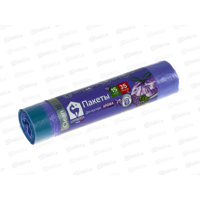 Мешки для мусора Lomberta 35л с завязками Aroma 15шт ПНД *40
