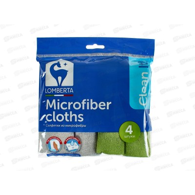 Салфетки Lomberta из микрофибры 4шт шоу бокс 777604 *12