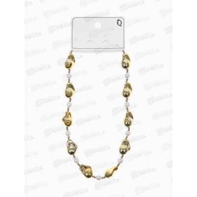 Бусы &quotЖемчуг Борокко&quot белый в золоте, 40+см 10904878