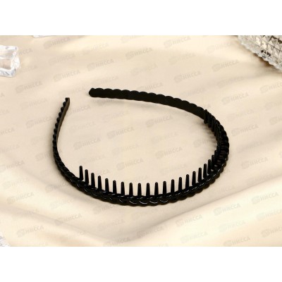 Ободок  д/волос &quotНочка&quot гребень косичка 1,8см черный 10105049