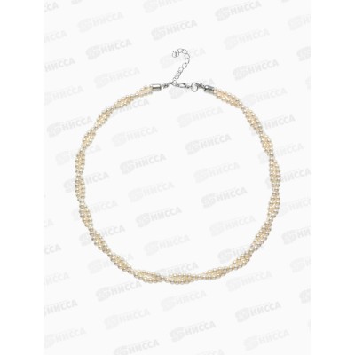 Бусы &quotЖемчужное переплетение&quot цвет белый 45см  10227504