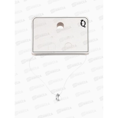 Кулон на леске &quotКапля росы&quot цвет белый в серебре,L=35см, 10918275