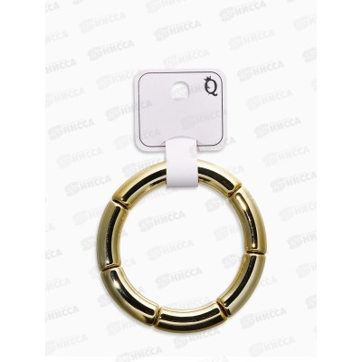 Браслет пластик на резинке &quotСтиль&quot гладкий, золото 10905778