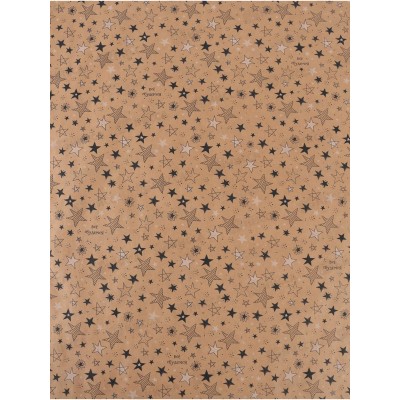 Бумага упаковочная крафт &quotЗвезды&quot, 70*100см 10889805 *10