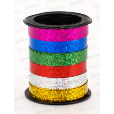 Лента упаковочная голография (6шт) 0,8см*3м,818638