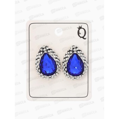 Серьги со стразами &quotМорское сияние&quot синий, 674391