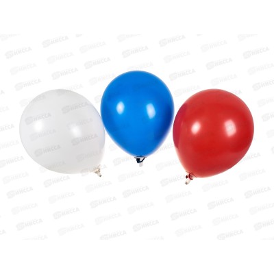 Шары 12&quot пастель белый, синий, красный, 50шт 6979309