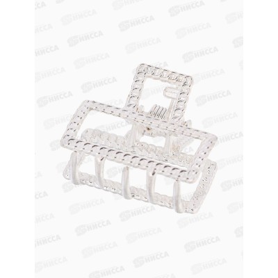 Краб  для волос &quotЭмма&quot прямоугольник, 2,5*2см серебро 9447734