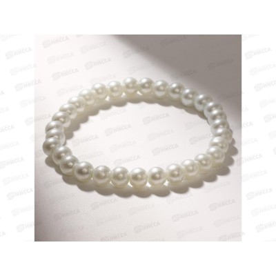 Браслет с жемчугом &quotНевеста&quot шар №4, белый, d=5,5см 4731653