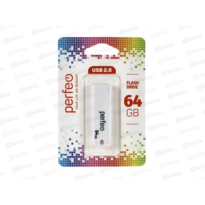 Флеш-карта Perfeo USB 64GB C05 White